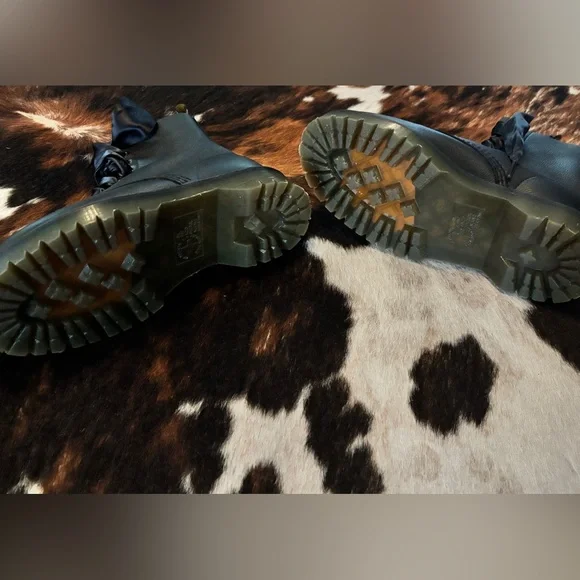 Dr. Martens Black Leather Boots with Satin Laces - Picture 4 of 5